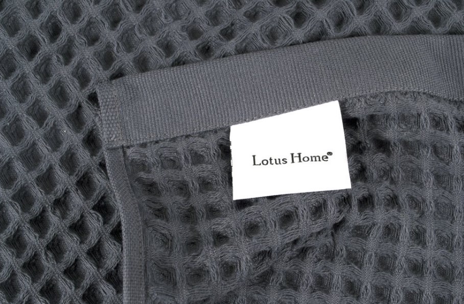 Полотенце Lotus Home Waffle, вафельное, 140х70 см, антрацит (svt-2000022308489) - фото 2