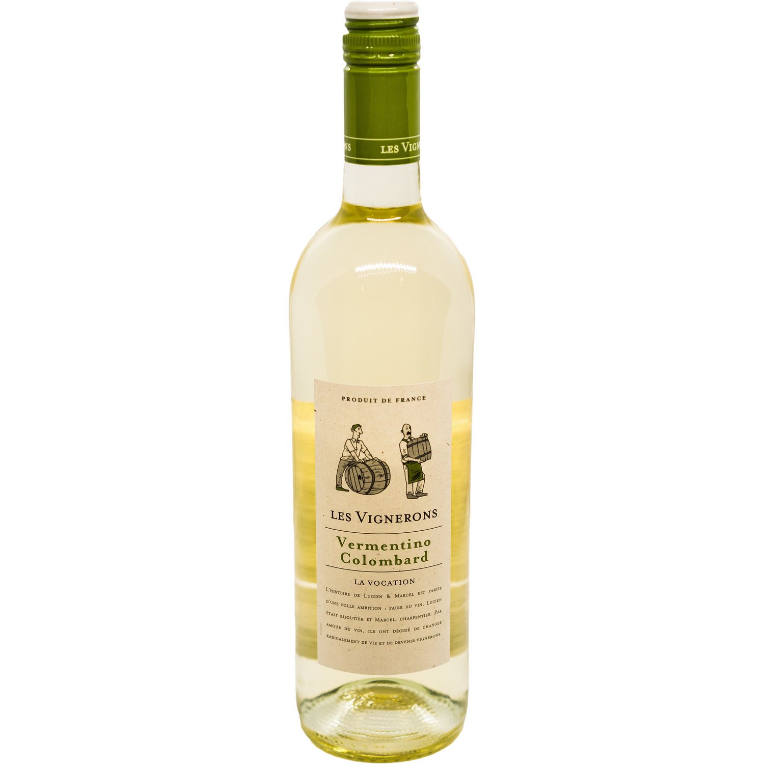 Вино Les Vignerons Vermentino-Colombard, белое, полусухое, 0,75 л - фото 1