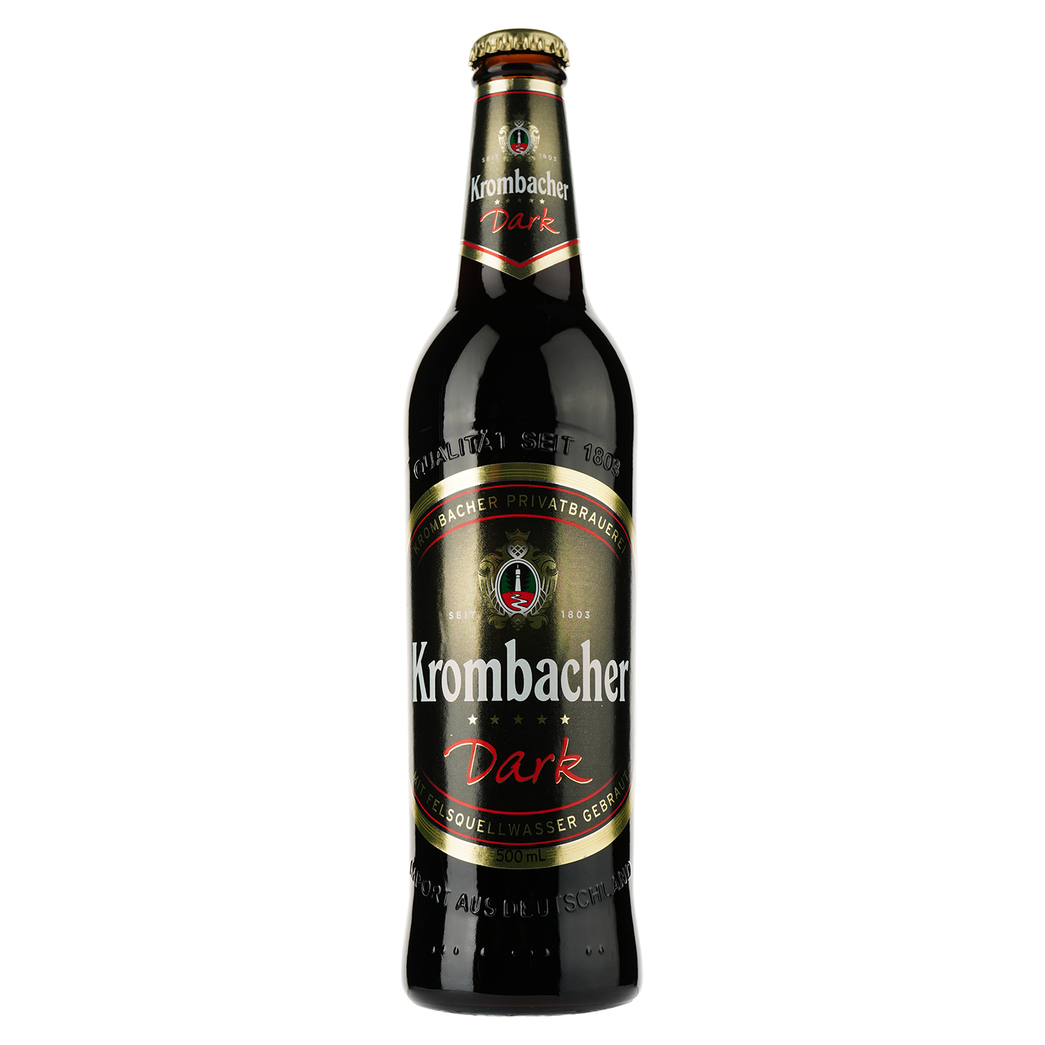 Пиво Krombacher Dark, темне, фільтроване, 4,7%, 0,5 л - фото 1