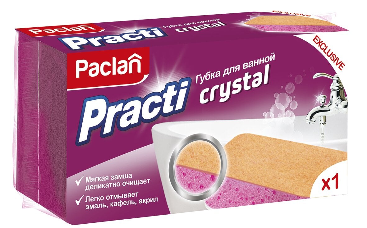 Губка для ванної кімнати Paclan Practi Crystal, 1шт. - фото 1
