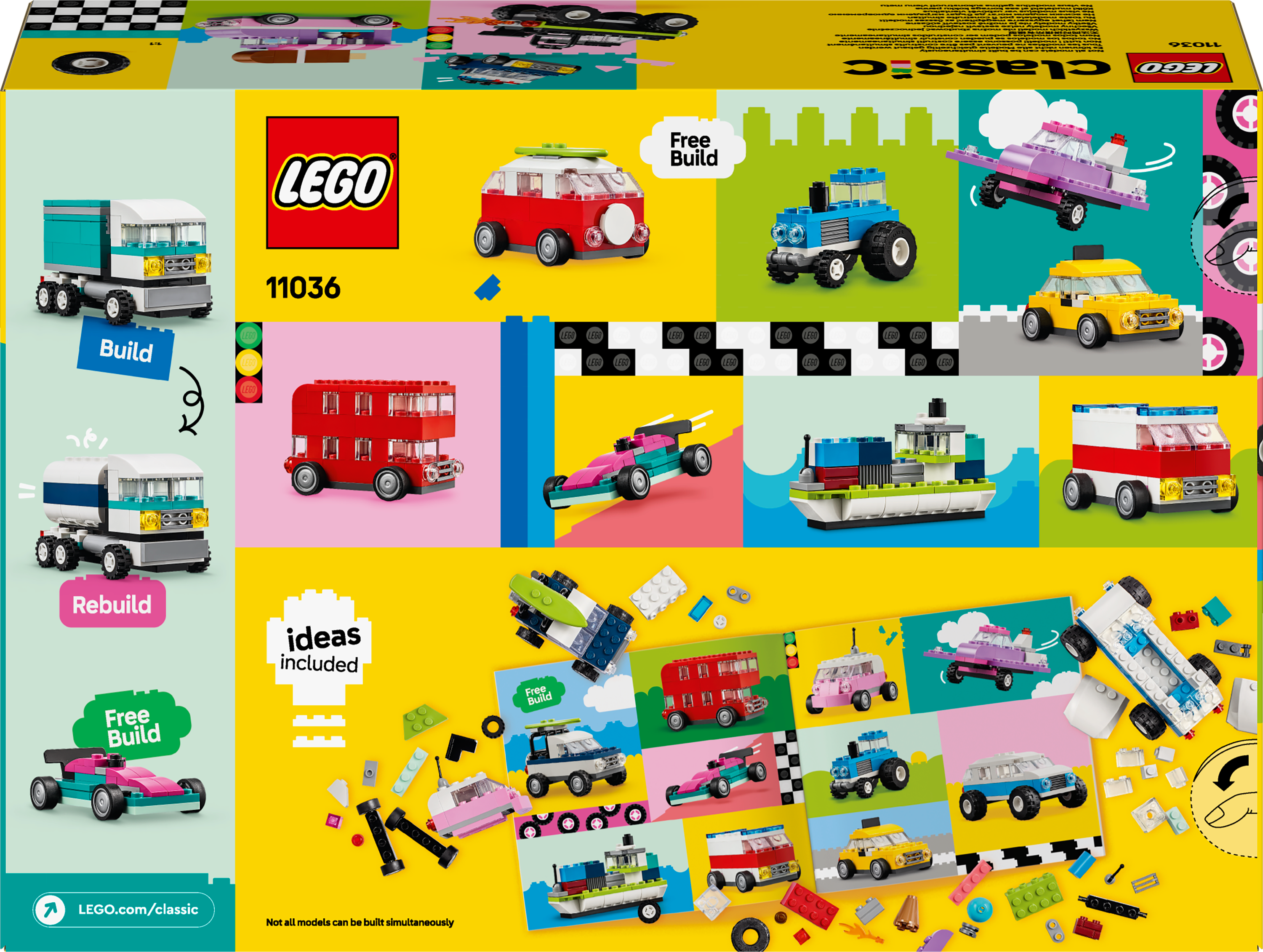Конструктор LEGO Classic Творчі транспортні засоби 900 деталей (11036) - фото 1