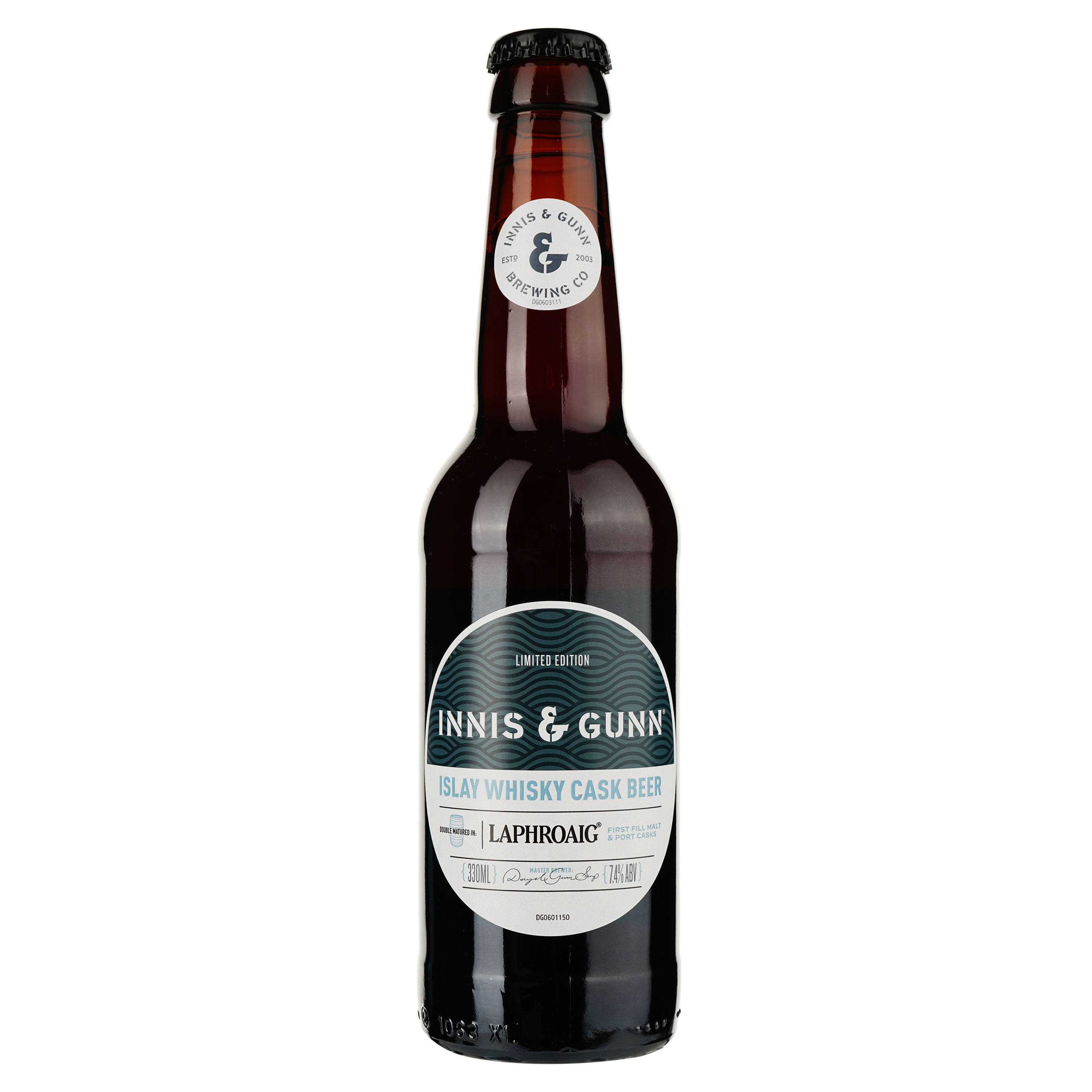 Пиво Innis & Gunn Islay Whisky Cask, янтарное, 7.4% 0.33 л - фото 2