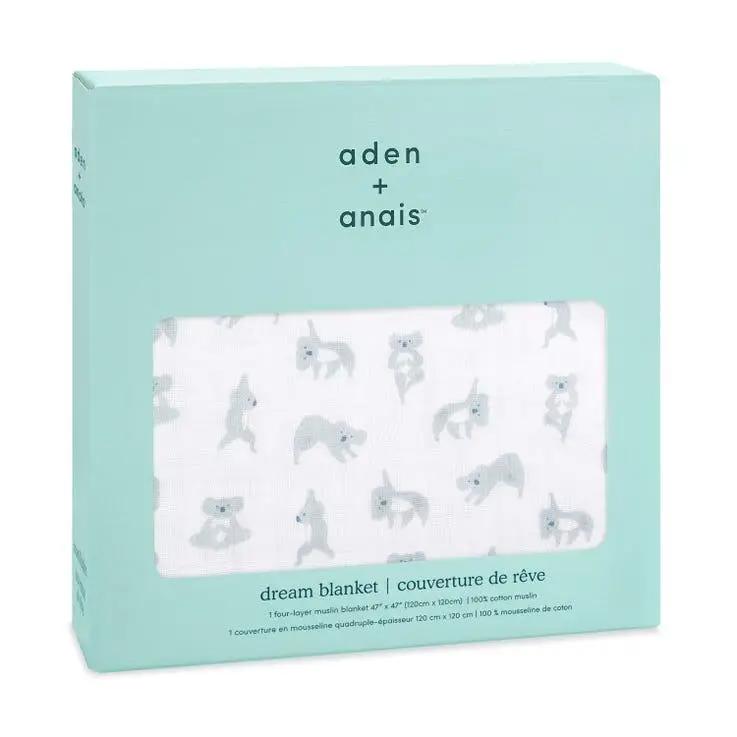Одеяло Aden + Anais Now-Zen+Koalas, муслин, 120х120 см, белый (ADBC10018) - фото 2