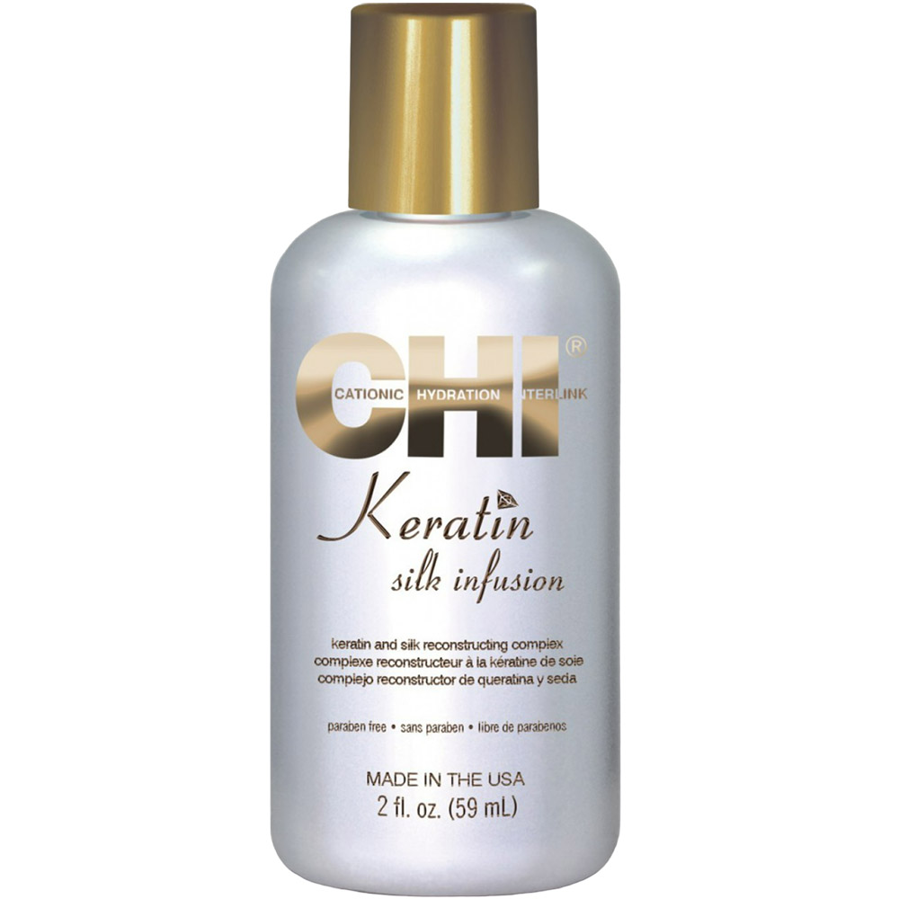 Відновлювальний комплекс для волосся CHI Keratin Silk Infusion з шовком, 59 мл - фото 1