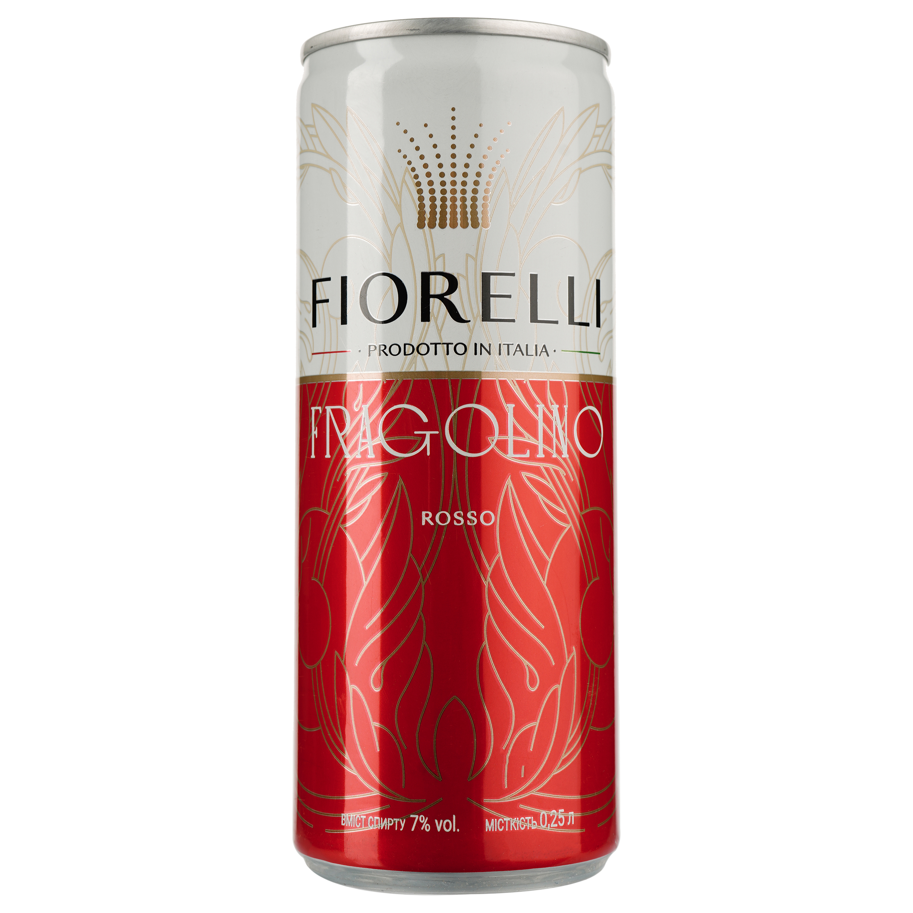 Напиток винный Fiorelli Fragolino Rosso, красное, сладкое, ж/б, 7%, 0,25 л (838904) - фото 1