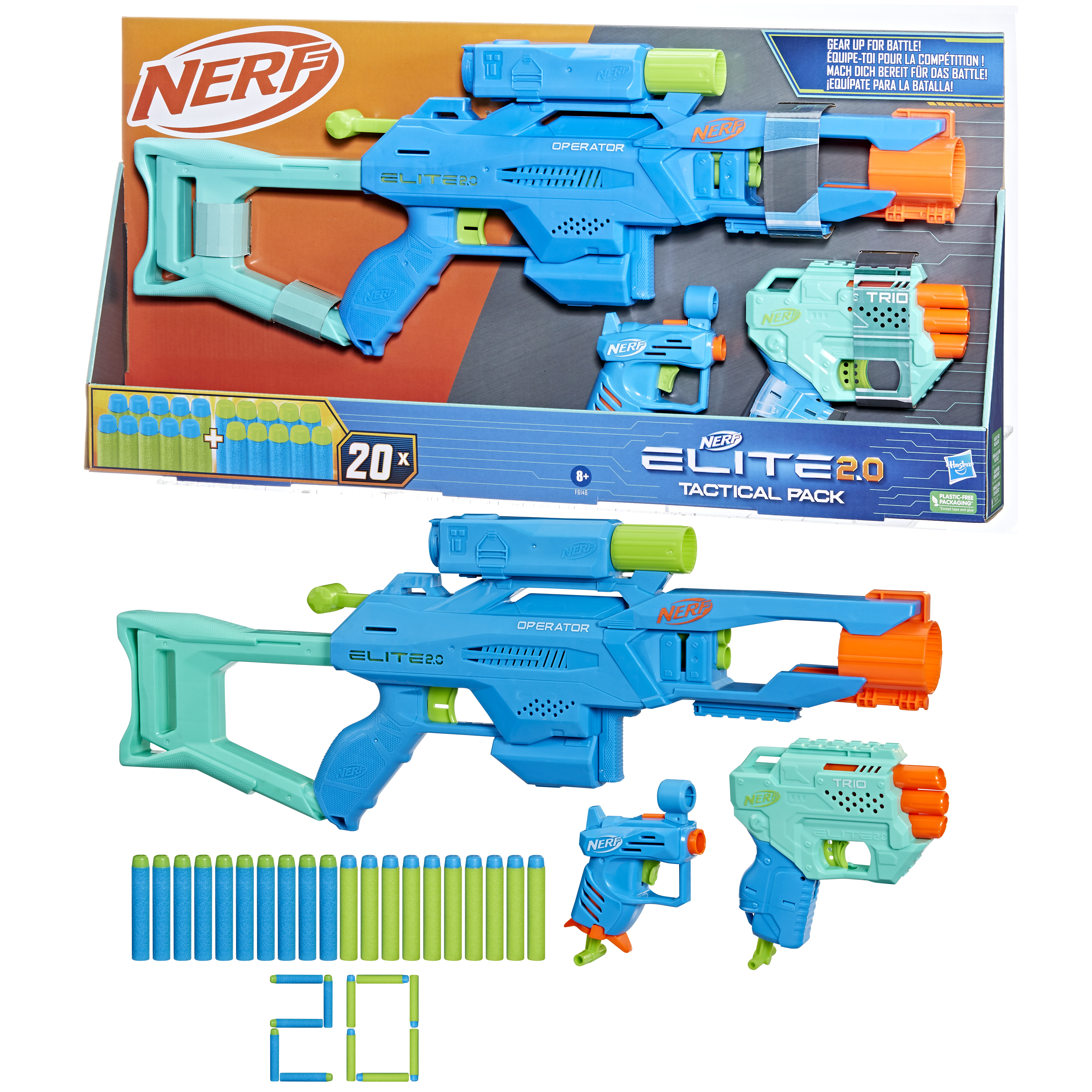 Набір із 3 бластерів Hasbro Nerf Elite 2.0 (F6146) - фото 2