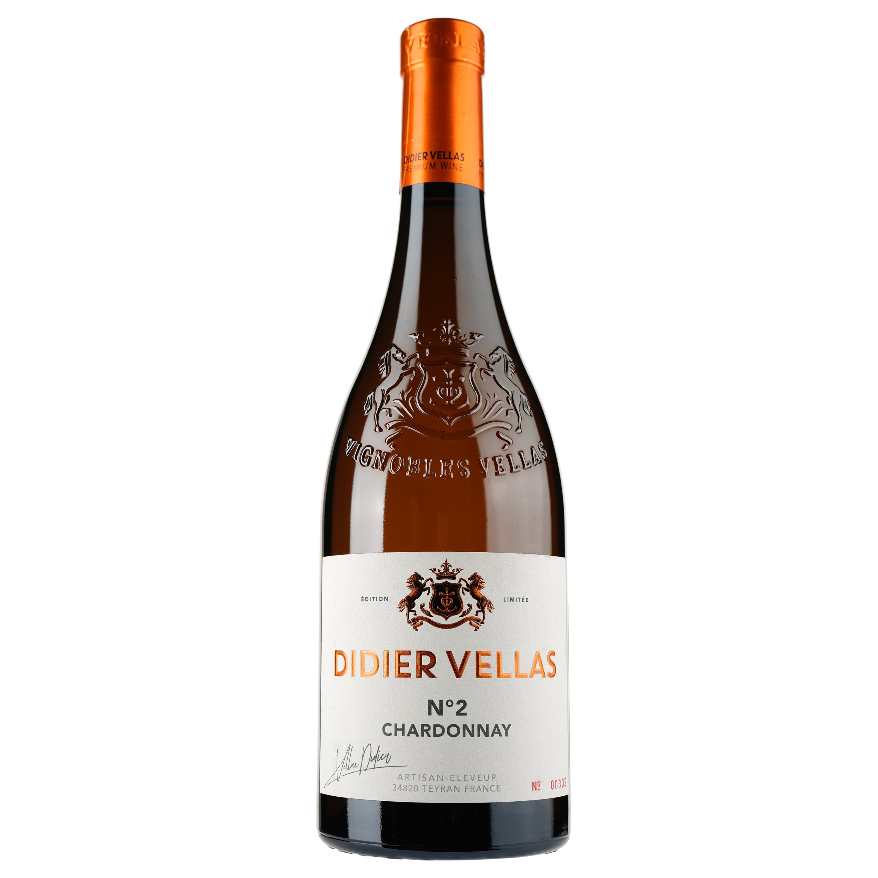 Вино Didier Vellas Chardonnay IGP Pays D'Oc, белое, сухое, 0.75 л - фото 1