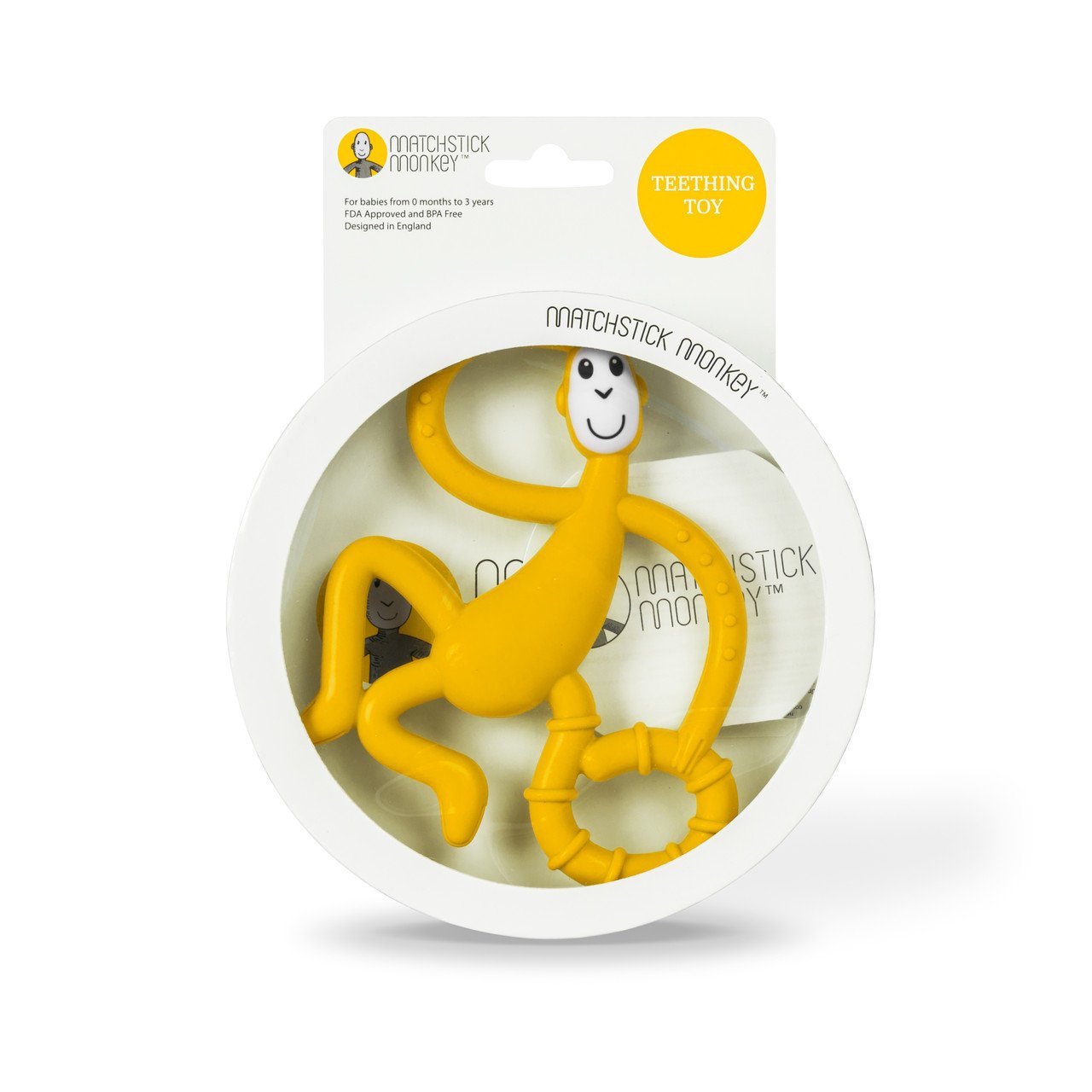 Іграшка-прорізувач Matchstick Monkey Танцююча Мавпочка, 14 см, жовта (MM-DMT-006) - фото 4