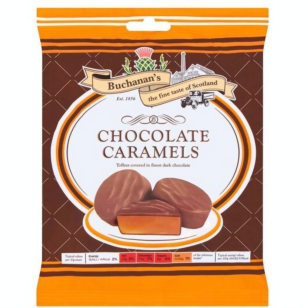 Цукерки Buchanan’s Chocolate Caramels тофі в чорному шоколаді, 150 г - фото 1