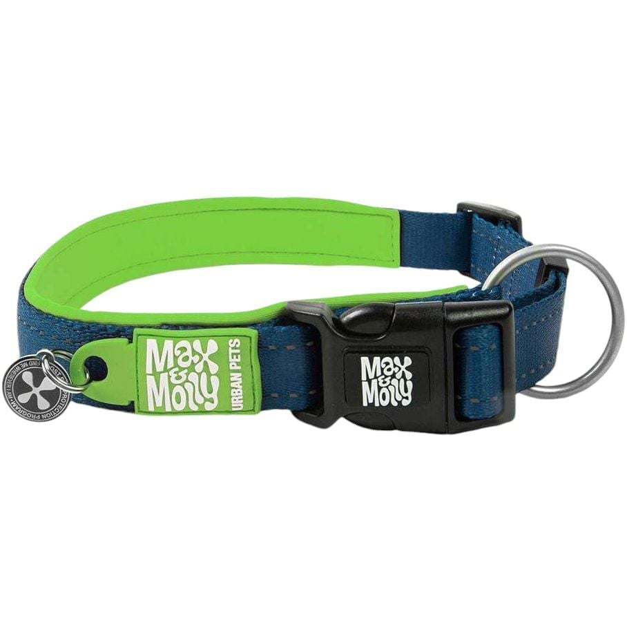 Ошейник для собак Max & Molly Smart ID Collar Matrix Lime Green S 28-45x2 см - фото 1