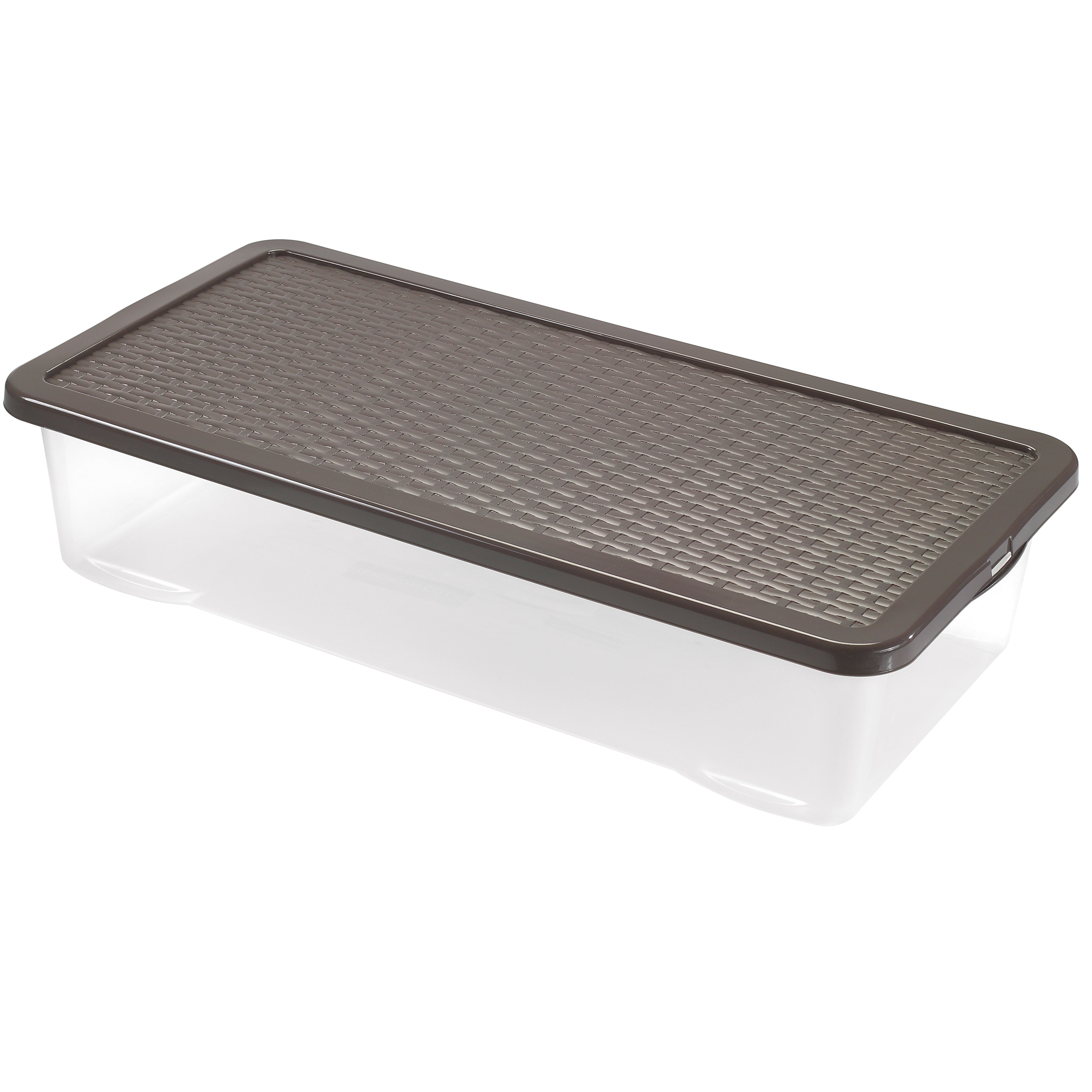 Ящик пластиковый с крышкой Heidrun Intrigobox, 40 л, 80х40х18 см, серо-коричневый (4687) - фото 1
