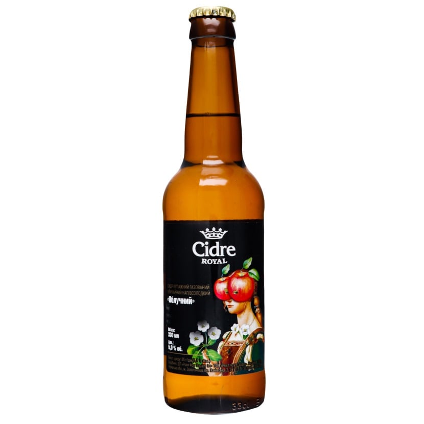 Сидр Cidre Royal Яблучний напівсолодкий, 5%, 0,33 л (635759) - фото 1