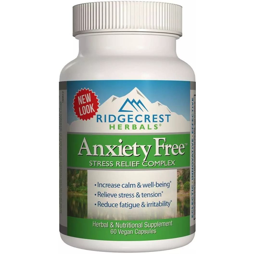 Комплекс для зниження стресу RidgeCrest Herbals Anxiety Free RidgeCrest Herbals 60 гелевих капсул - фото 1