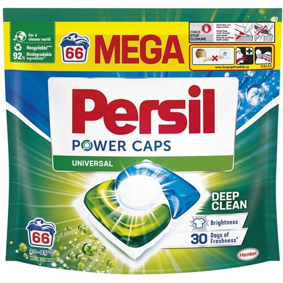 Капсули для прання Persil Power Caps Універсал, 132 шт. (2 шт. по 66 капсул) - фото 2