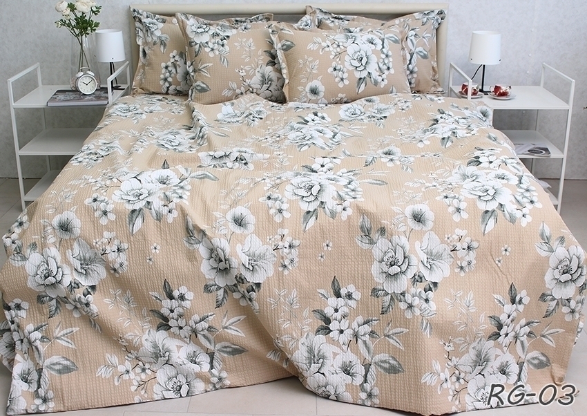 Комплект постільної білизни TAG Tekstil Євро 000267646 (Ranforce Gofre RG-03) - фото 2