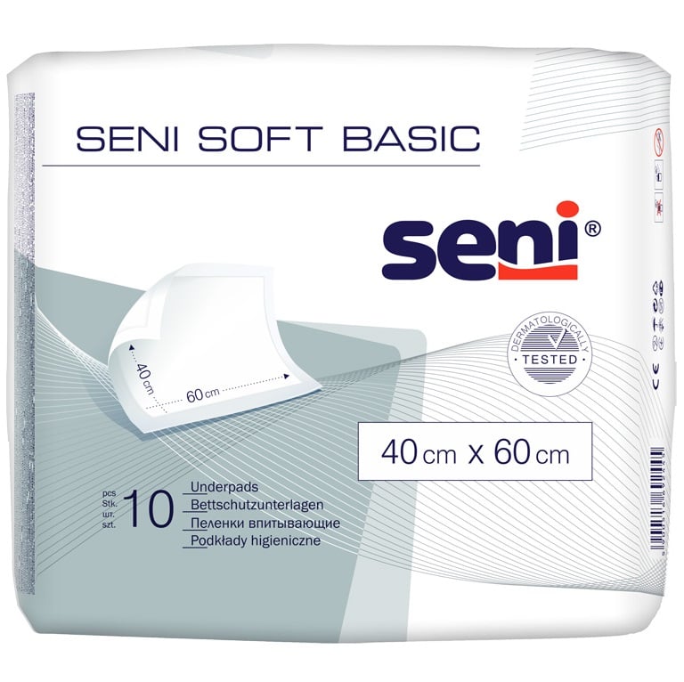 Одноразові пелюшки Seni Soft Basic, 60х40 см, 10 шт. (SE-091-B010-001) - фото 1