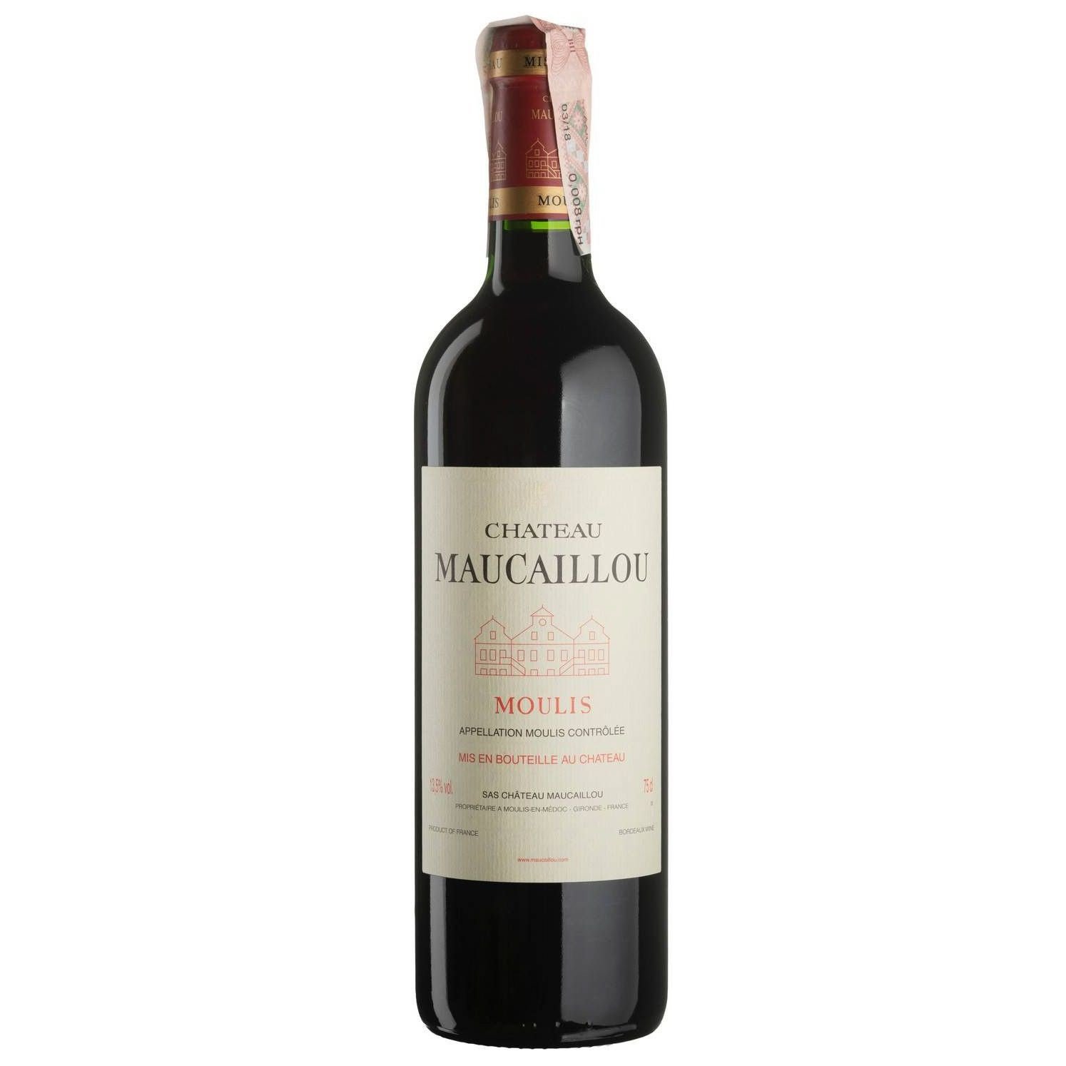 Вино Chateau Maucaillou 2017, красное, сухое, 0,75 л (R4581) - фото 1