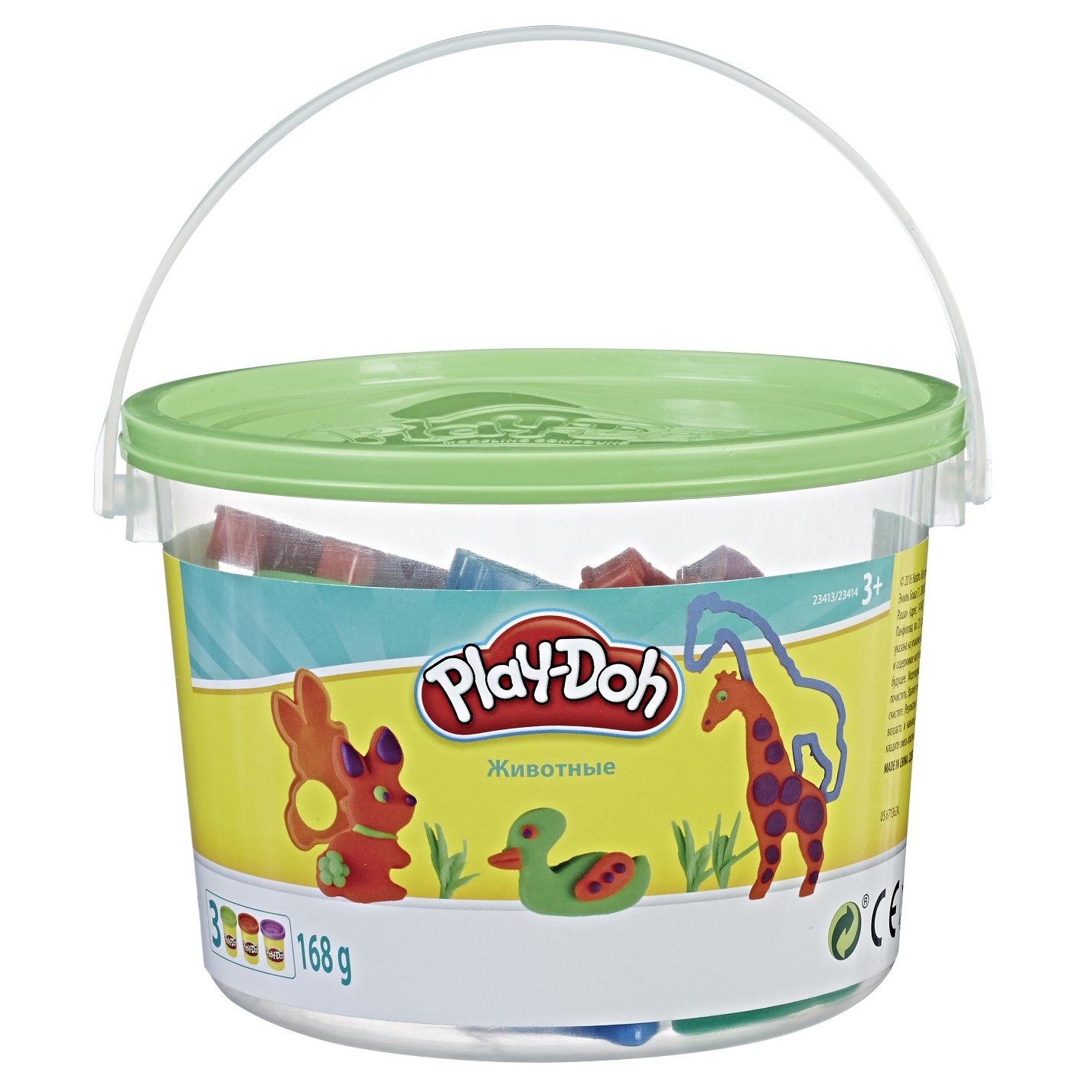 Набір пластиліну Hasbro Play-Doh, Відерце, Тварини (23413) - фото 1