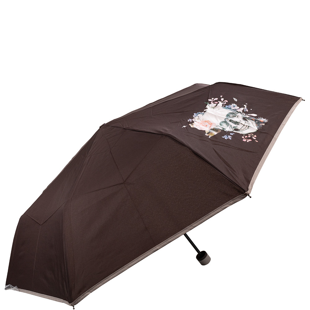 Жіноча складана парасолька механічна Art Rain 98 см коричнева - фото 2