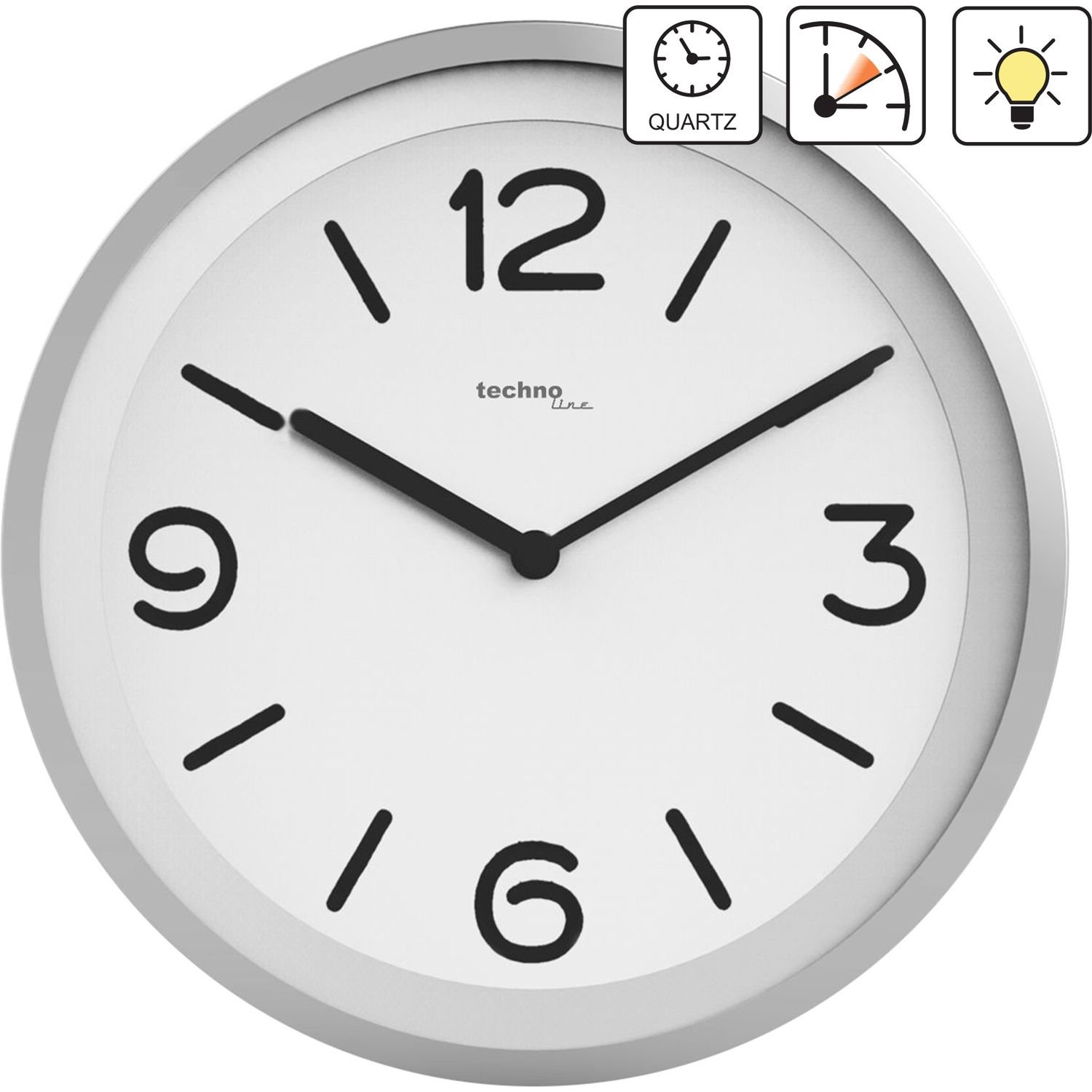 Часы настенные Technoline WT7400 Silver (WT7400) - фото 2