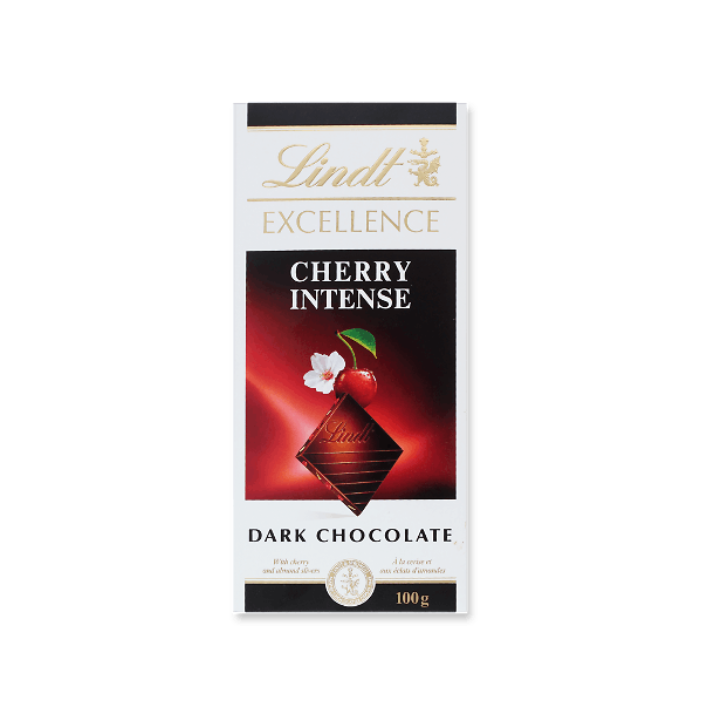 Шоколад Lindt Excellence швейцарський з вишнею, чорний 100 г - фото 1