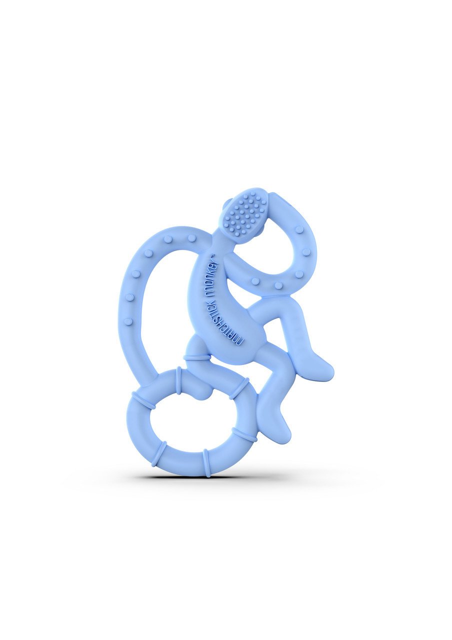 Игрушка-прорезыватель Matchstick Monkey Маленькая танцующая Обезьянка, 10 см, голубая (MM-МMT-007) - фото 2