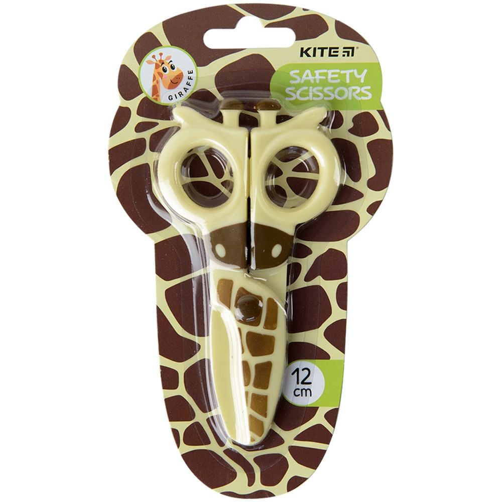 Ножиці дитячі пластикові Kite Giraffe безпечні 12 см (K22-008-03) - фото 1