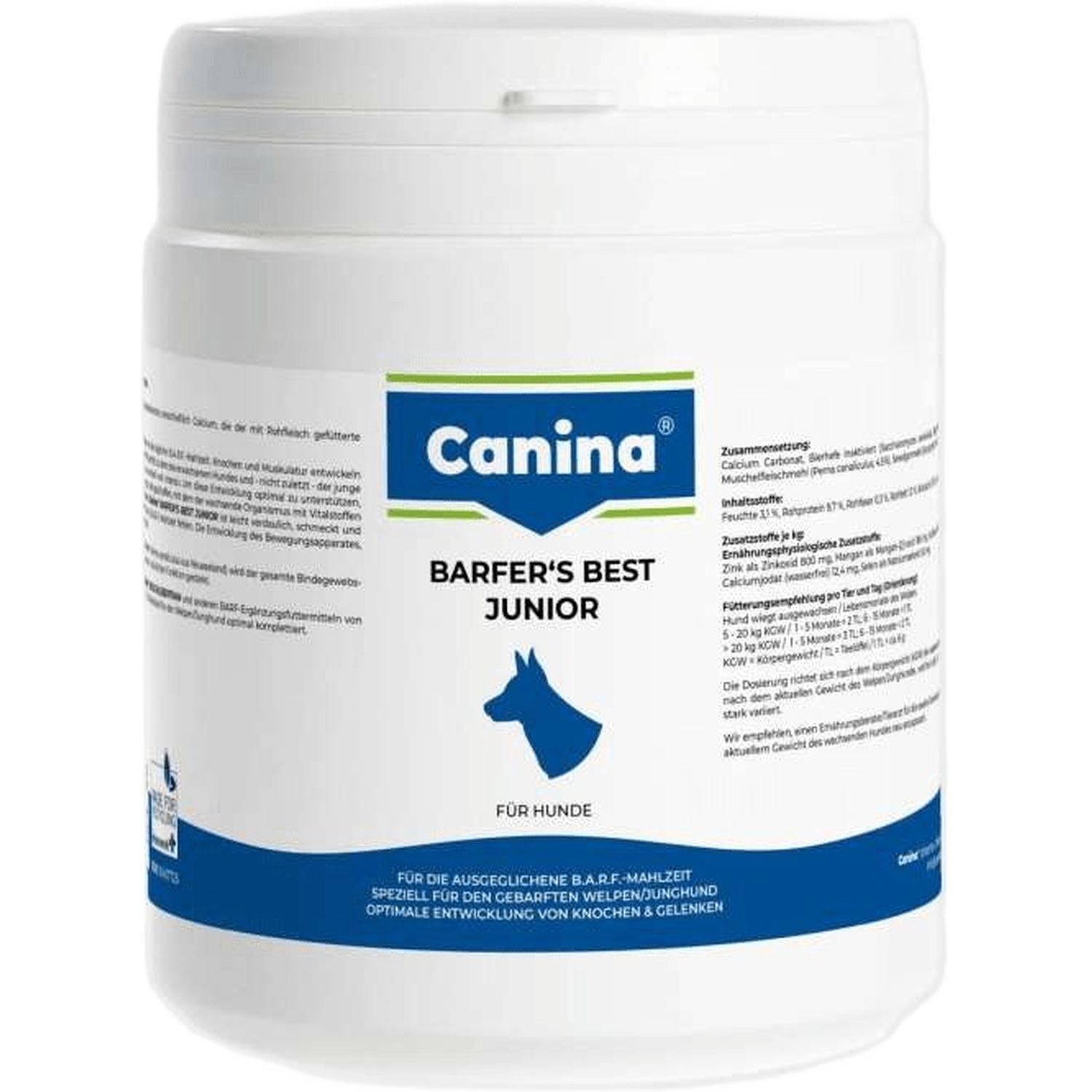 Витамины Canina Barfers Best Junior для цуценят та молодих собак, при натуральній годівлі, 850 г - фото 1