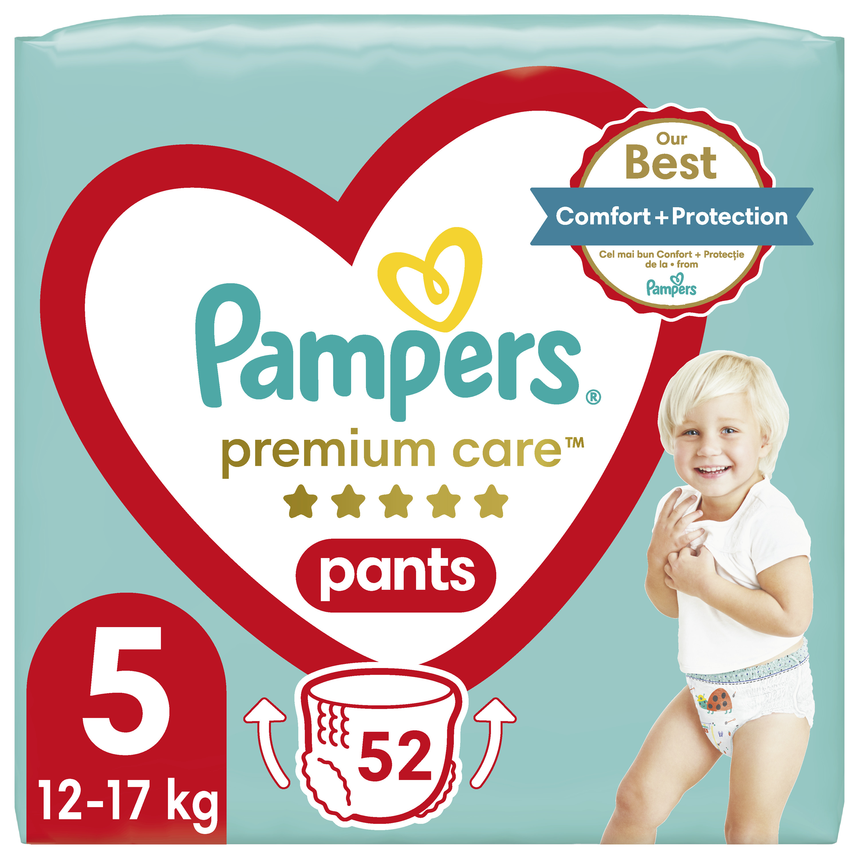 Набор подгузников-трусиков Pampers Premium Care Pants 5 (12-17 кг) 2 х 52 шт. - фото 2