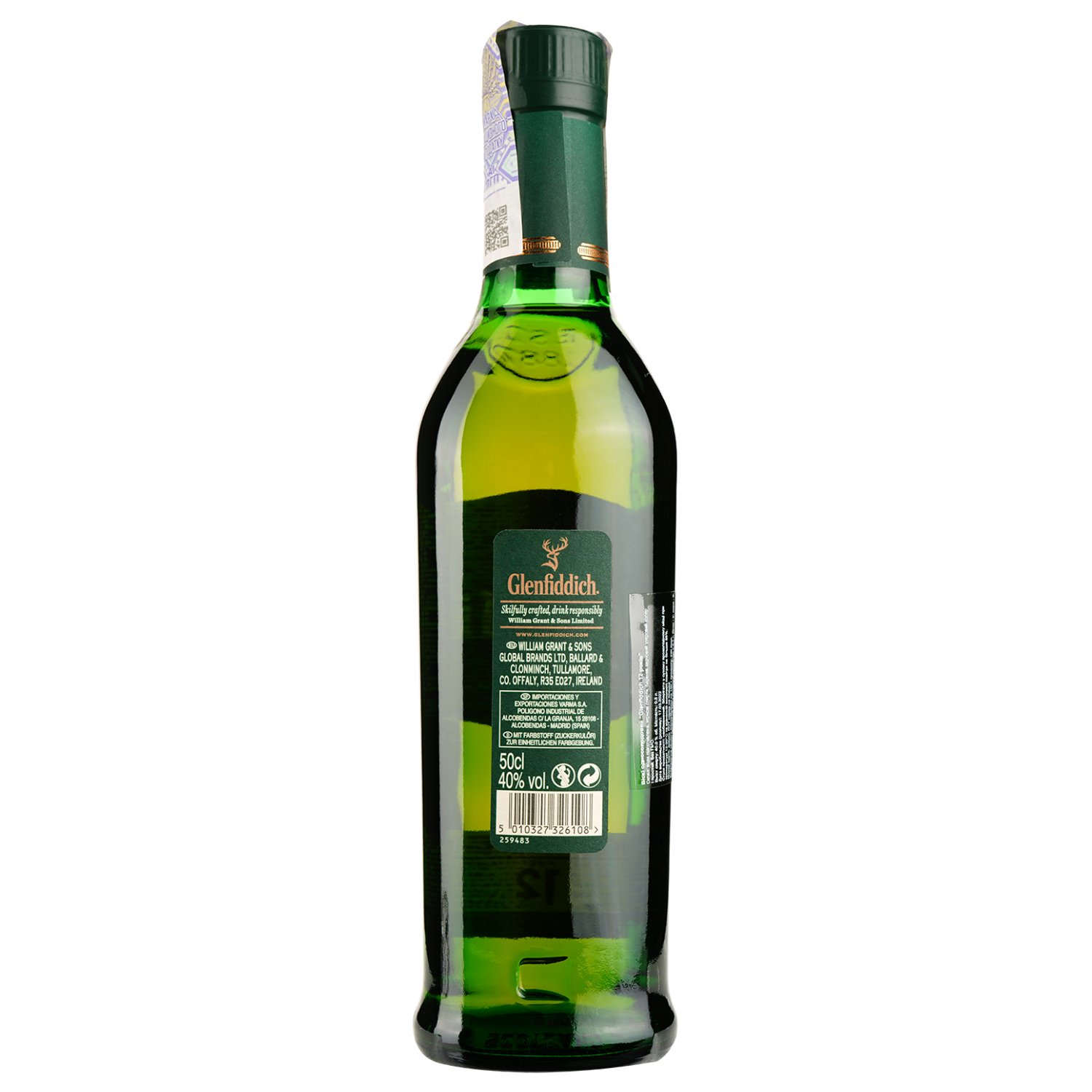 Віскі Glenfiddich Single Malt Scotch, 12 yo, в подарунковій упаковці, 40%, 0,5 л (91149) - фото 2