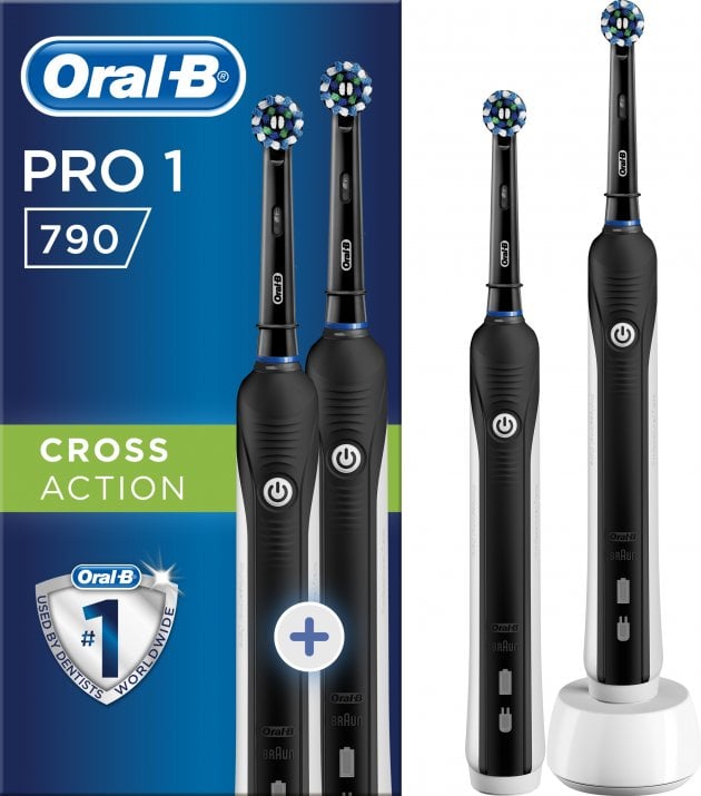 Подарочный набор Oral-B Электрическая зубная щетка Pro 1, черный - фото 1