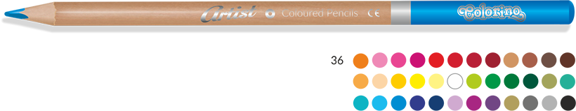 Олівці кольорові Colorino Рremium Artist, м'які, 36 кольорів, 36 шт. (83270PTR) - фото 2