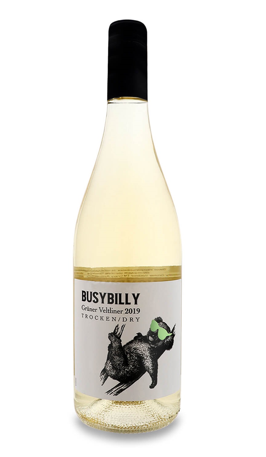 Вино Crazy Animals Busy Billy Gruner Valtliner, 12%, 0,75 л (839499) - фото 1