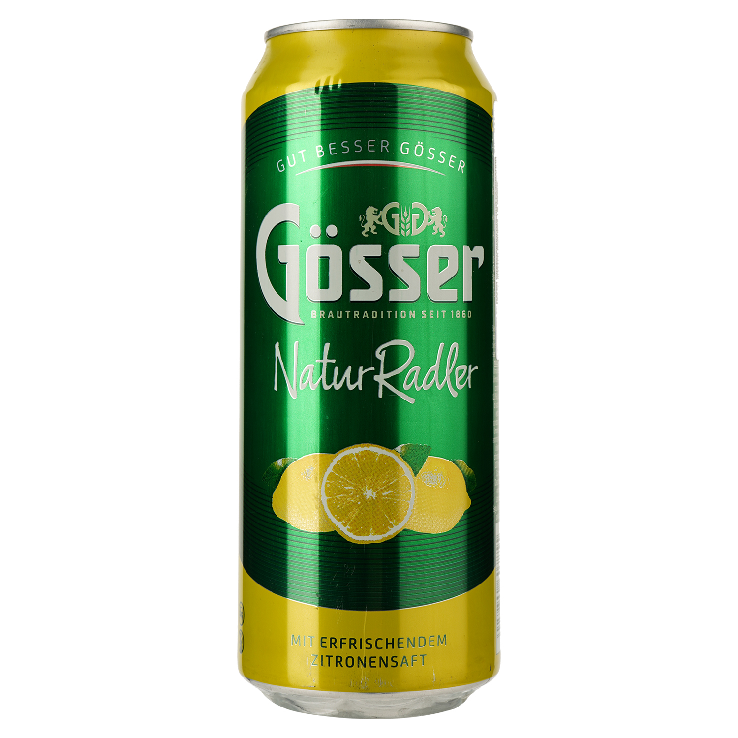 Напій на основі пива Gosser Natur Radler, 2%, 0.5 л, ж/б - фото 1