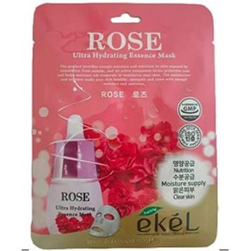 Тканевая маска для лица Ekel с экстрактом розы, 25 мл - фото 1