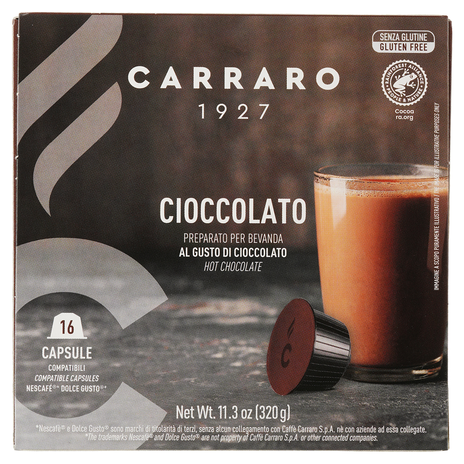 Кофе в капсулах Carraro Dolce Gusto Cioccolato, 16 капсул - фото 1