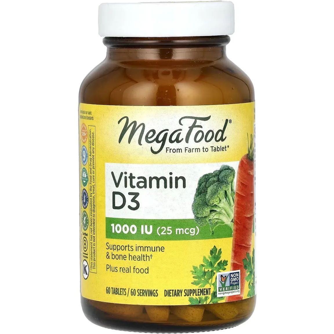 Вітамін D3 MegaFood Vitamin D3 1000 IU 60 таблеток - фото 1