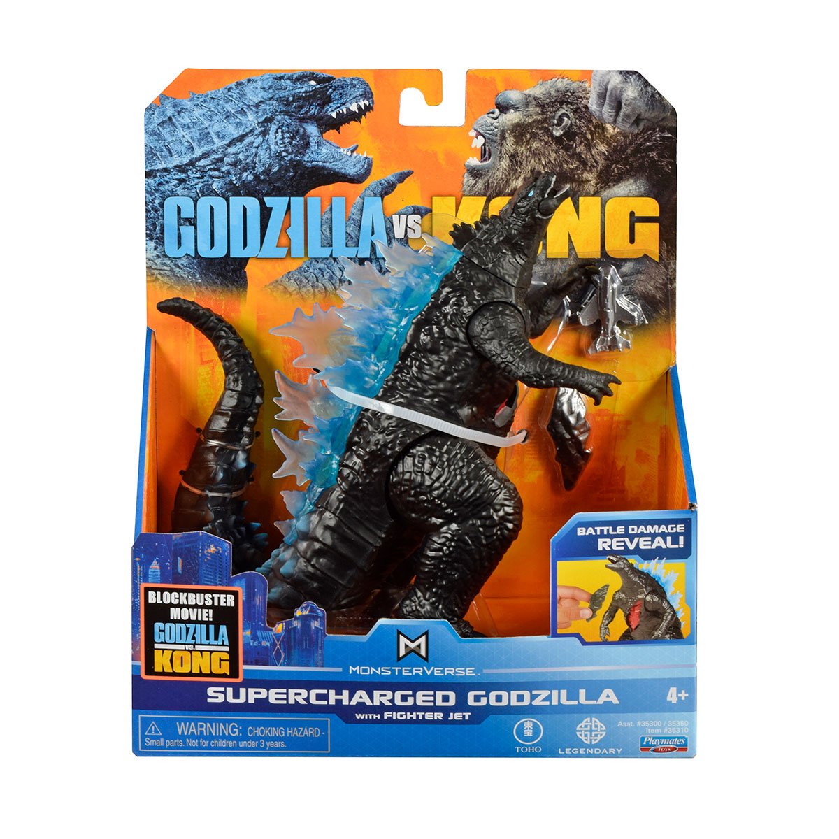 Игровая фигурка Godzilla vs Kong Годзилла с суперэнергией и истребителем (35310) - фото 5