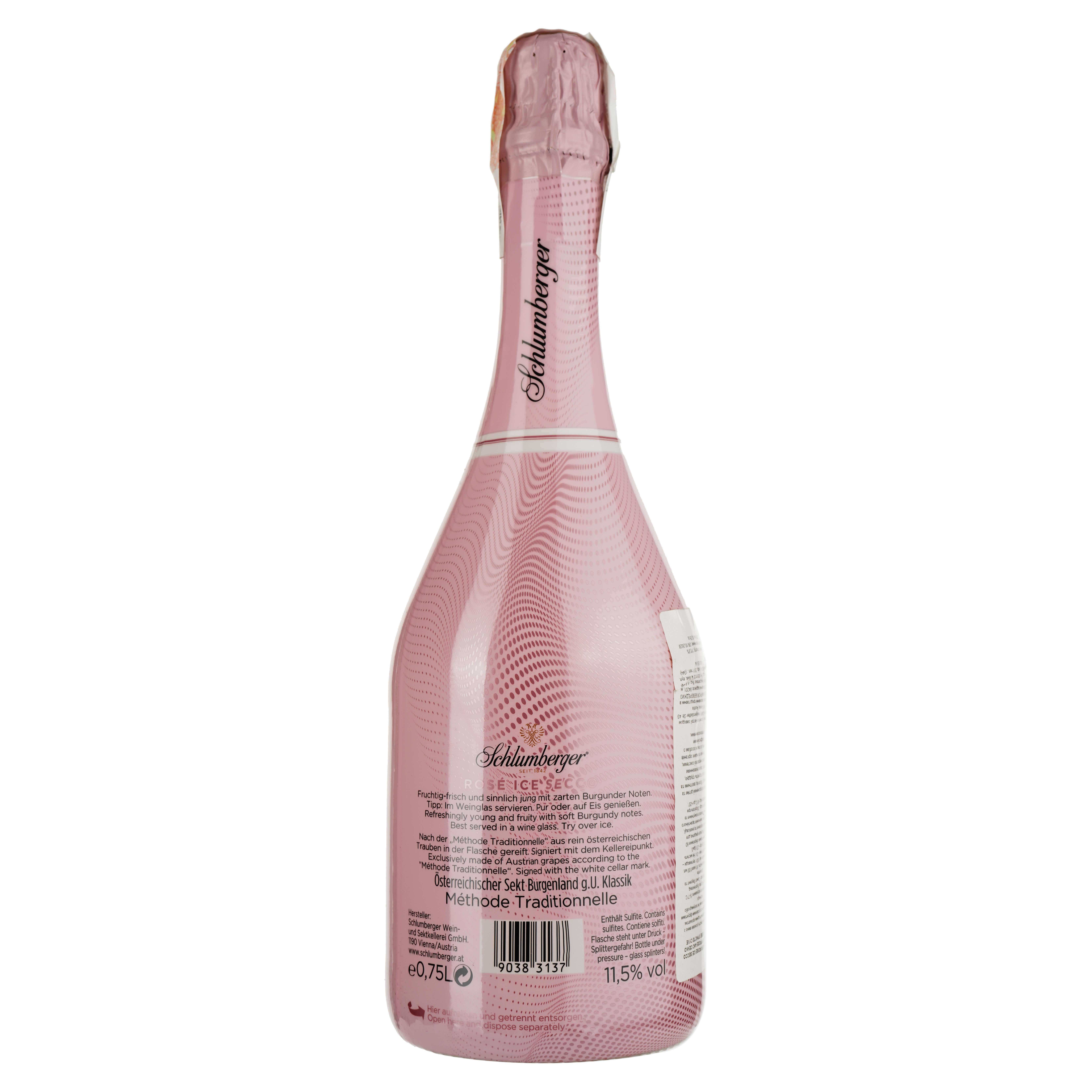 Игристое вино Schlumberger Rose secco, розовое, сухое, 0,75 л - фото 2