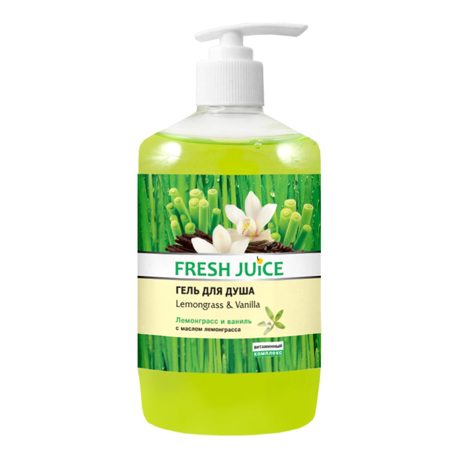 Крем-гель для душа Fresh Juice Lemongrass & Vanilla, 750 мл - фото 1