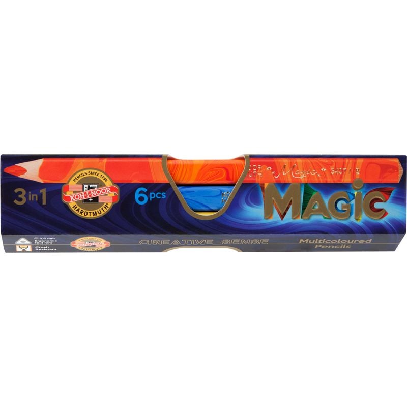Олівці кольорові Koh-i-Noor Magic 6 шт. (340800) - фото 1