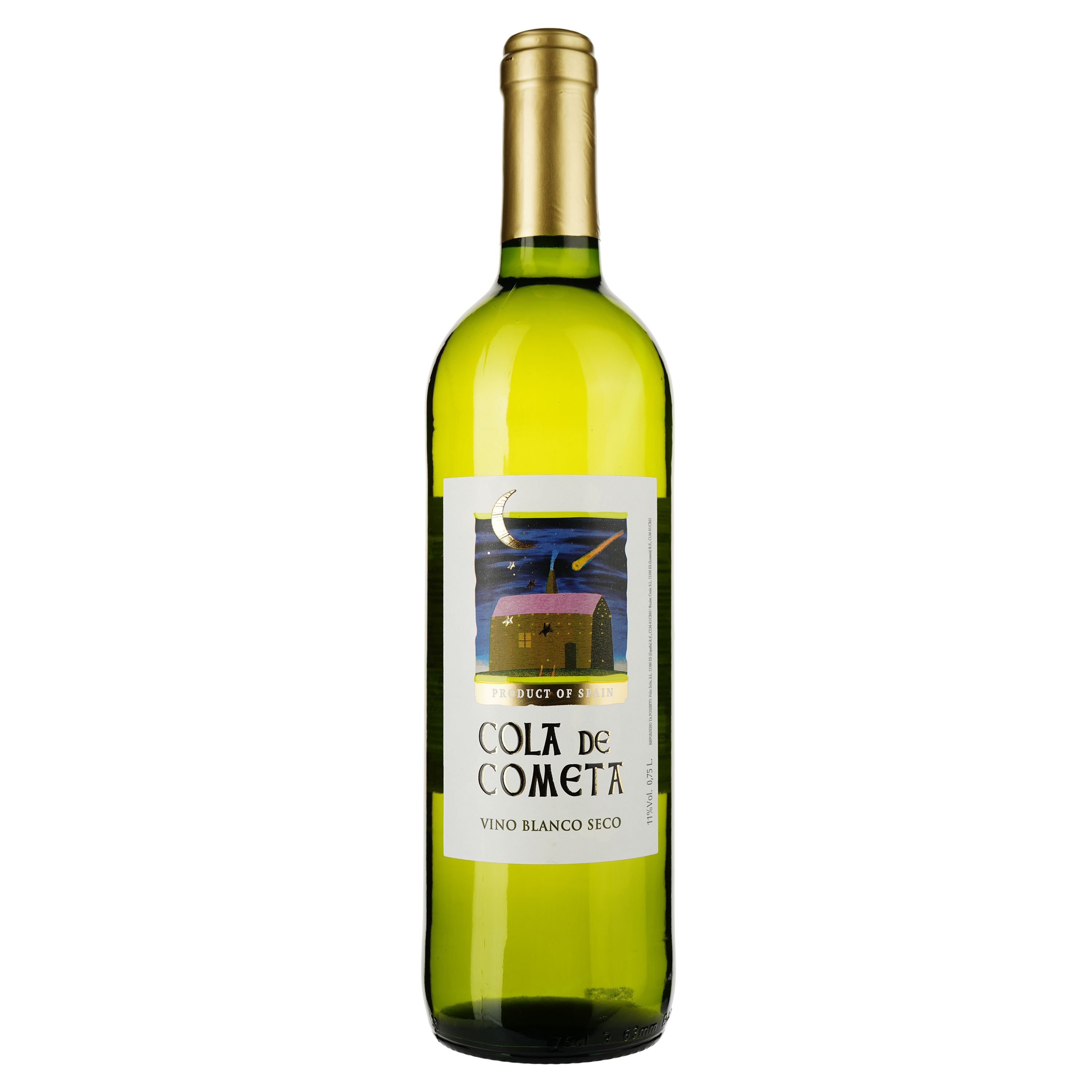 Вино Cola De Cometa, белое, сухое, 11%, 0,75 л - фото 1