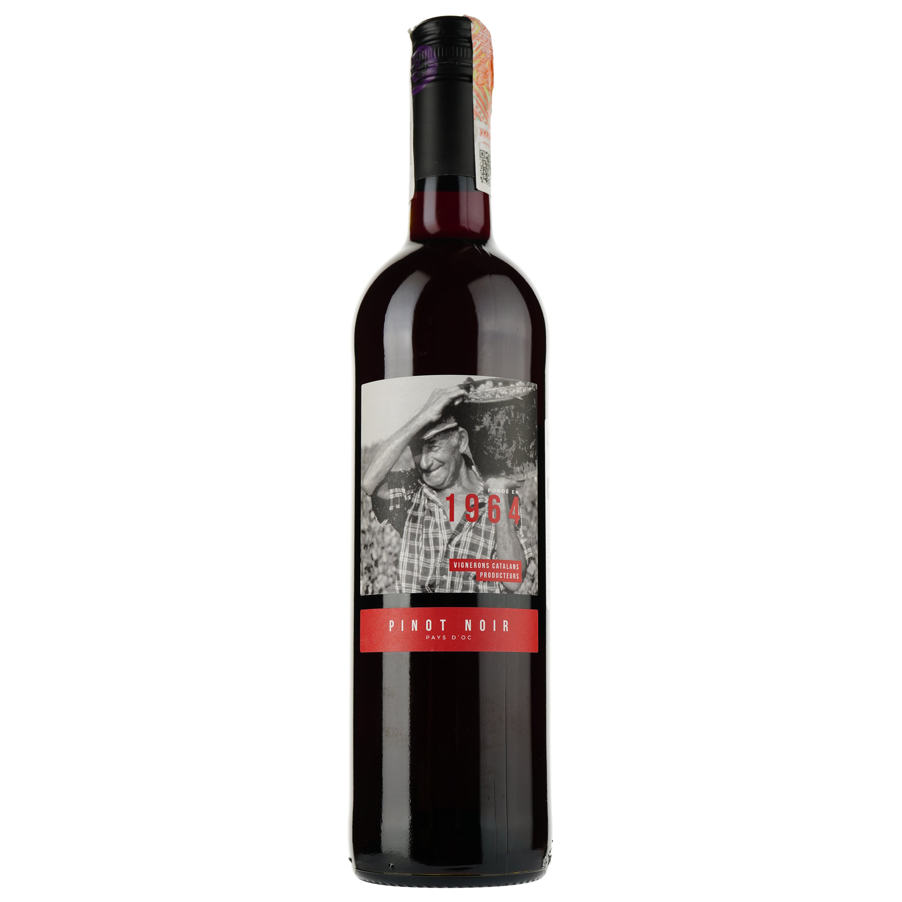 Вино Cuvee 1964 Pinot Noir Pays d'OC IGP, червоне, сухе, 0,75 л - фото 1