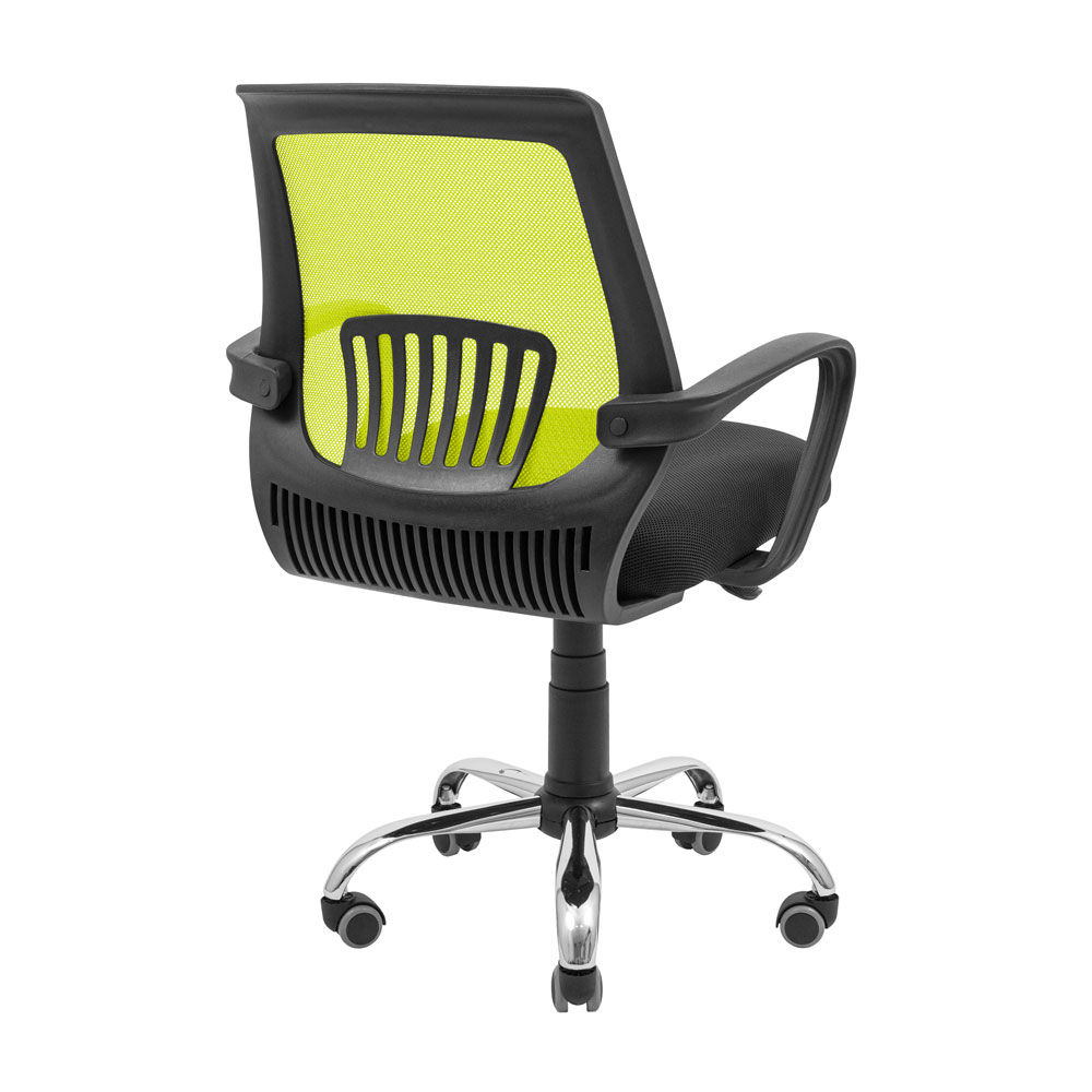 Кресло компьютерное Richman Стар Хром Пиастра сетка черный + желтый (RCM-1102) - фото 4