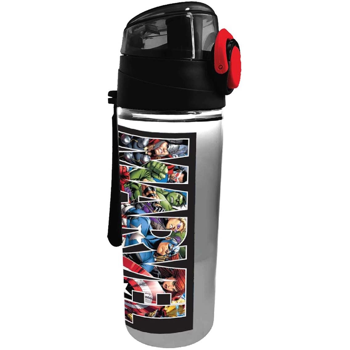 Бутылка для воды Yes Marvel Avengers, 620 мл, серая (707635) - фото 1