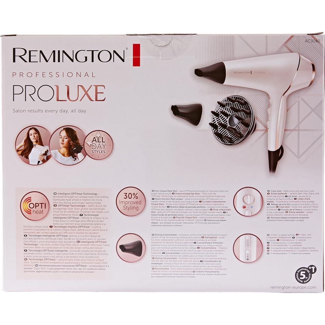 Фен Remington ProLuxe AC9140 розовый - фото 8