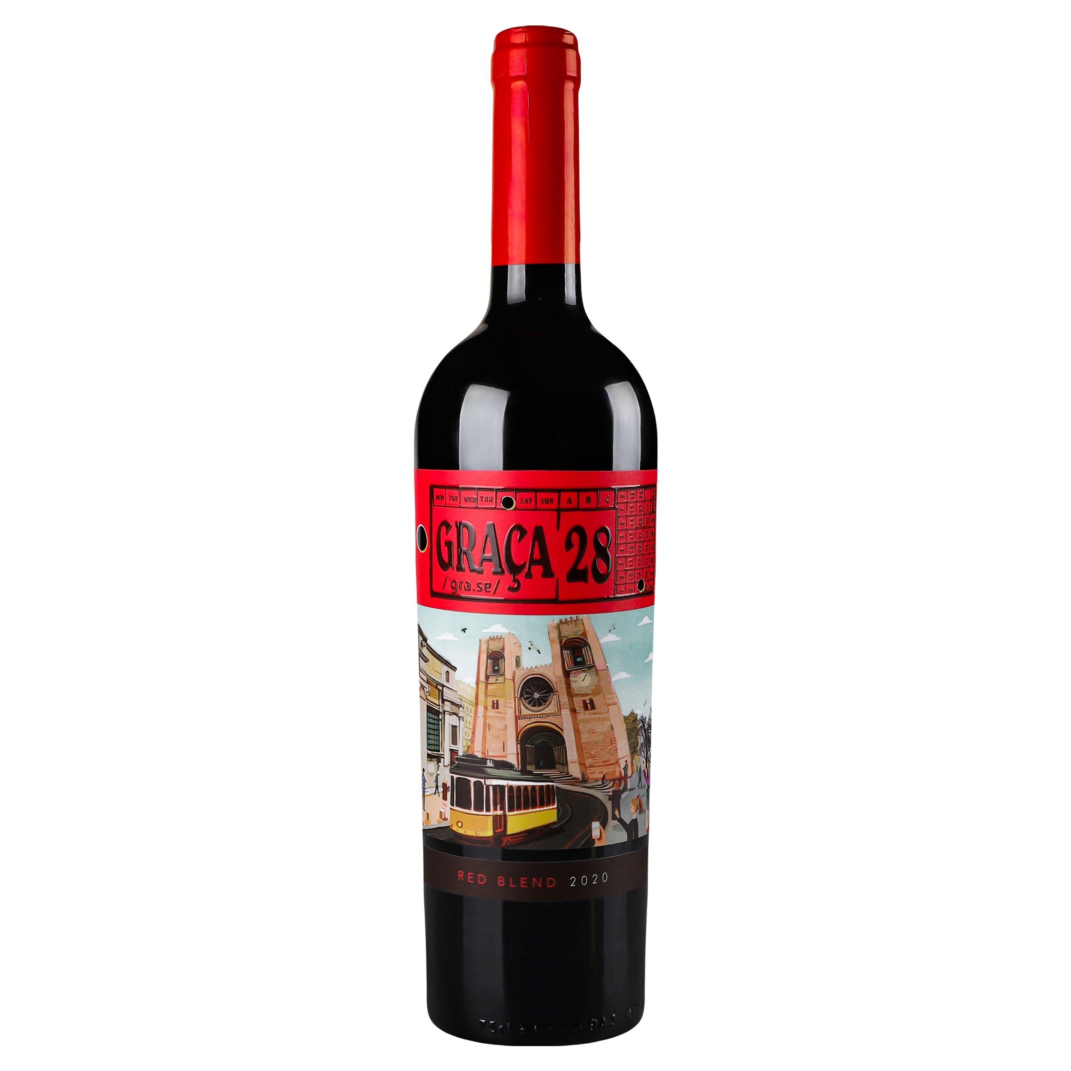 Вино Vinihold Graca 28, красное, сухое, 14,5%, 0,75 л (АLR14881) - фото 1