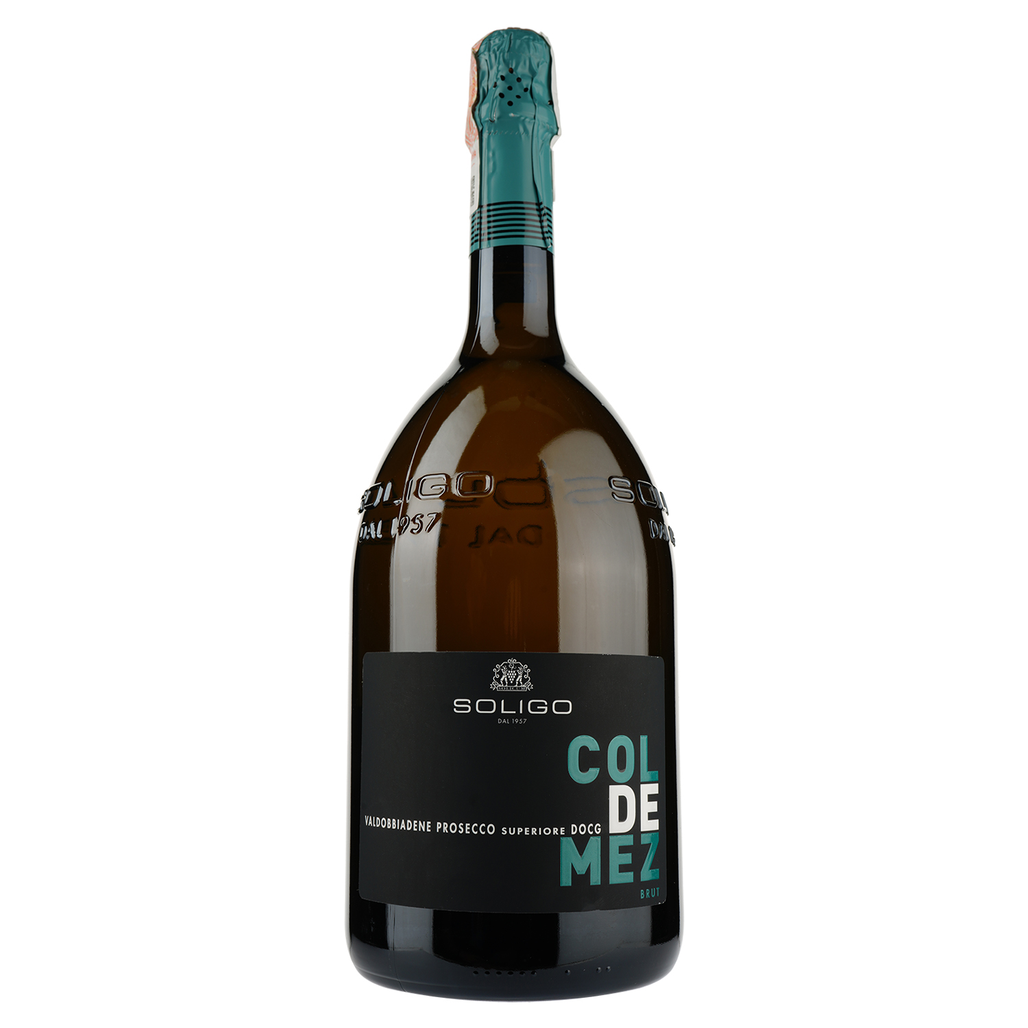 Ігристе вино Soligo Col de Mez Prosecco Valdobbiadene Brut, біле, брют, 11%, 1,5 л (53803) - фото 2