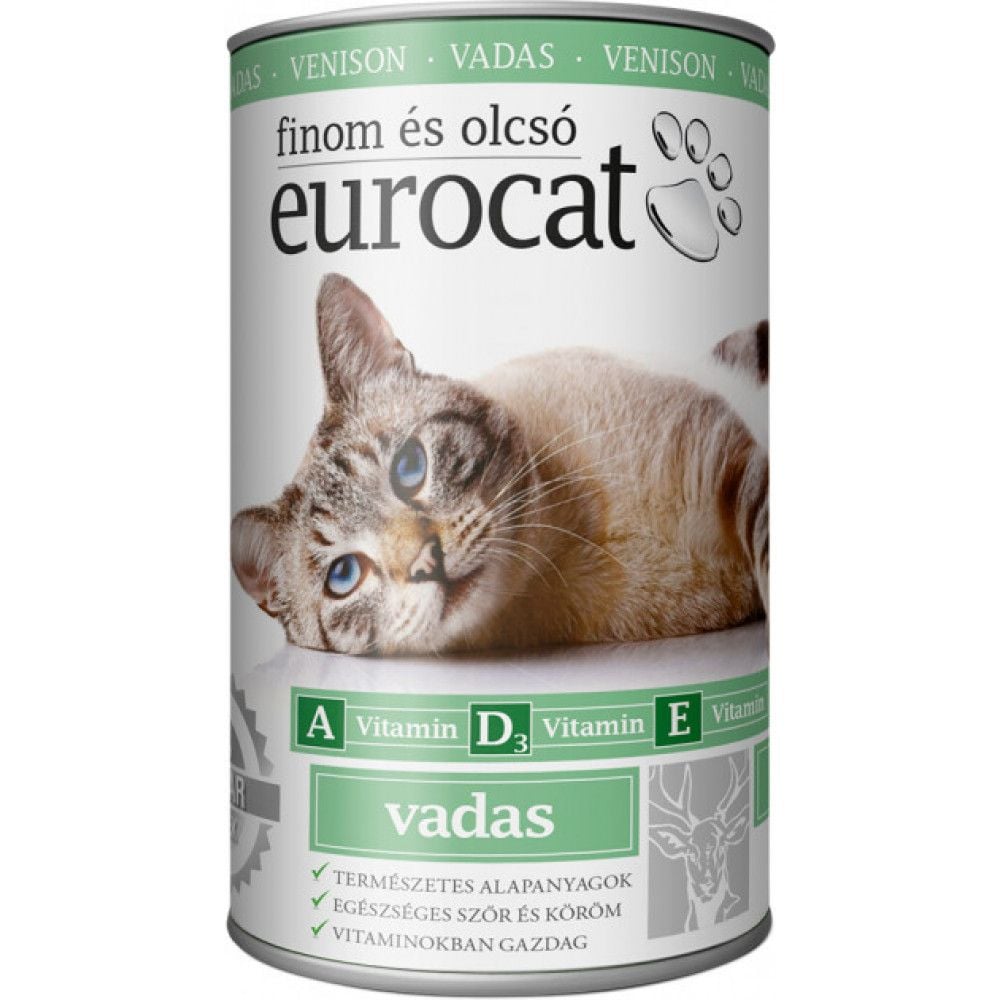 Вологий корм для котів EuroCat, Дичина, 415 г - фото 1