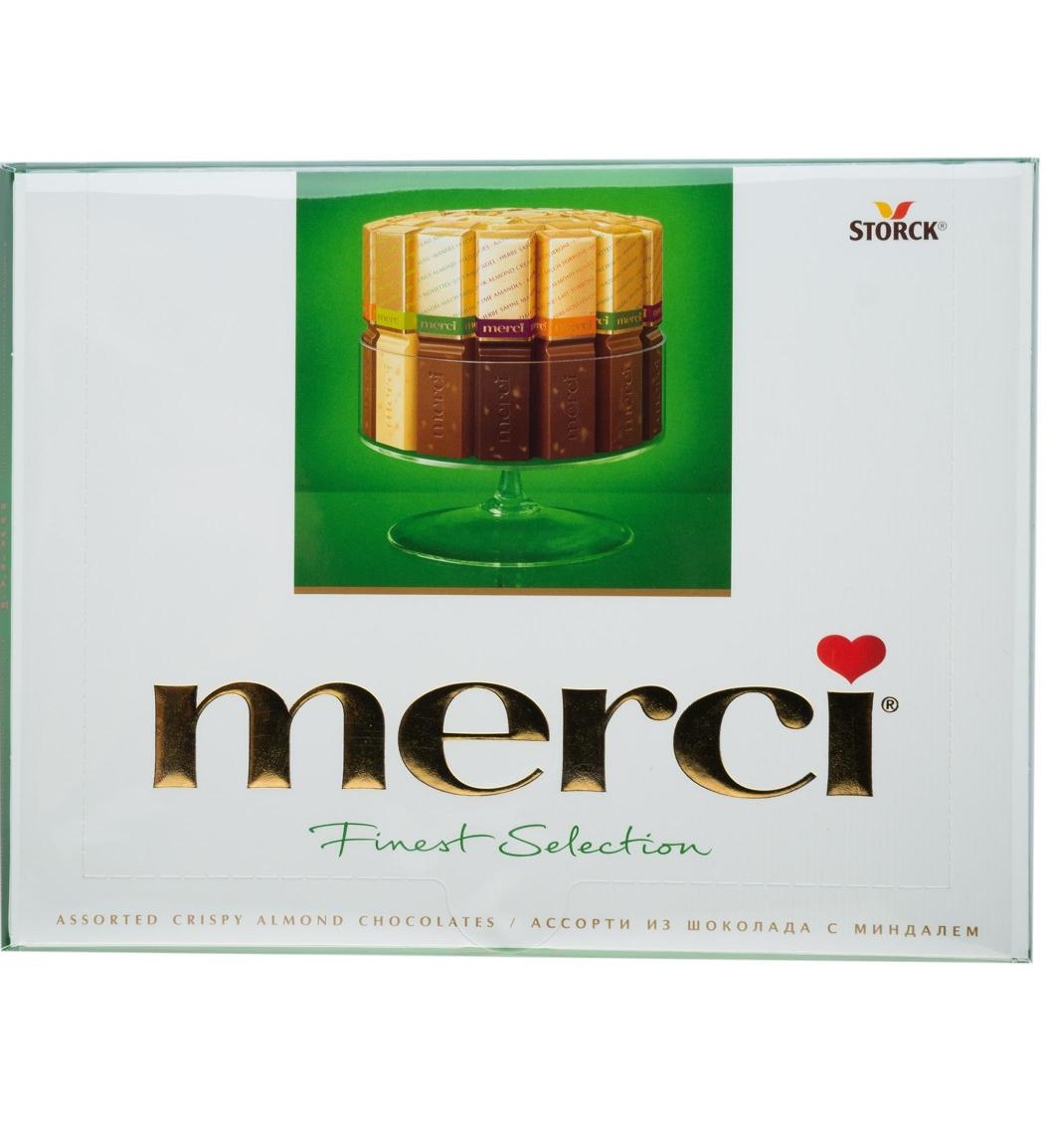 Конфеты Merci ассорти с миндалем шоколадные, 250 г (577325) - фото 1